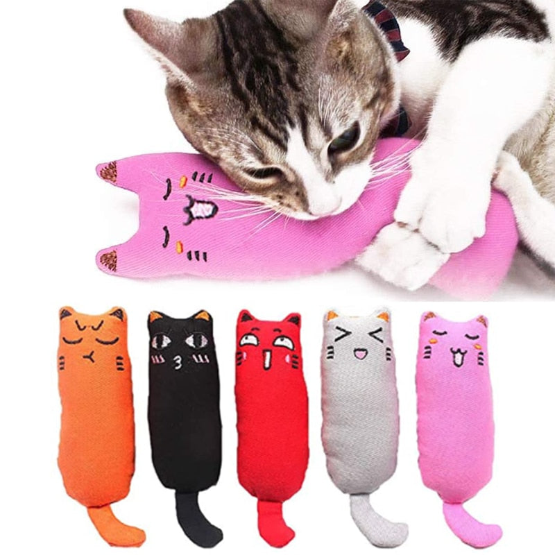 Neepet Cat Catnip Toy Cute Kitten Teeth Grinding Cat Plush Pillow