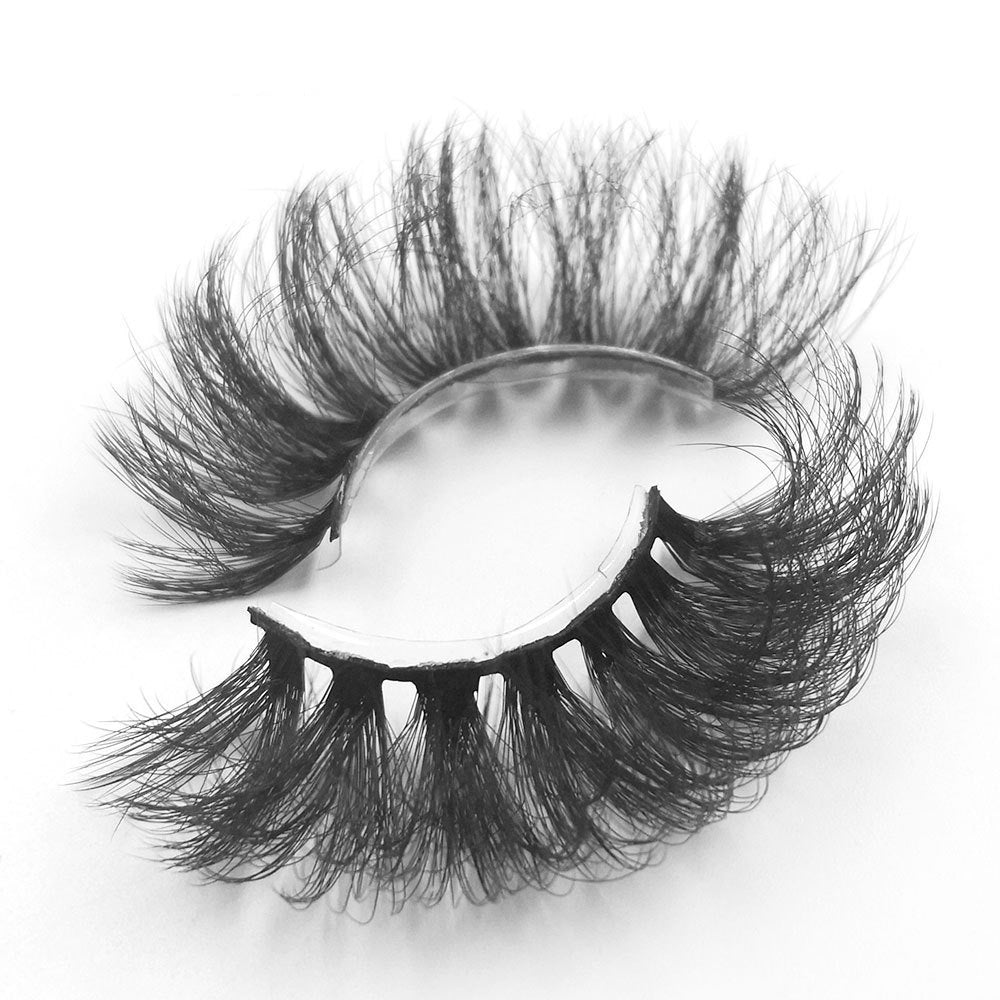 8 pairs of eyelashes with long curly 6D thick Faux mink eyelashes 25mm 6D-A06