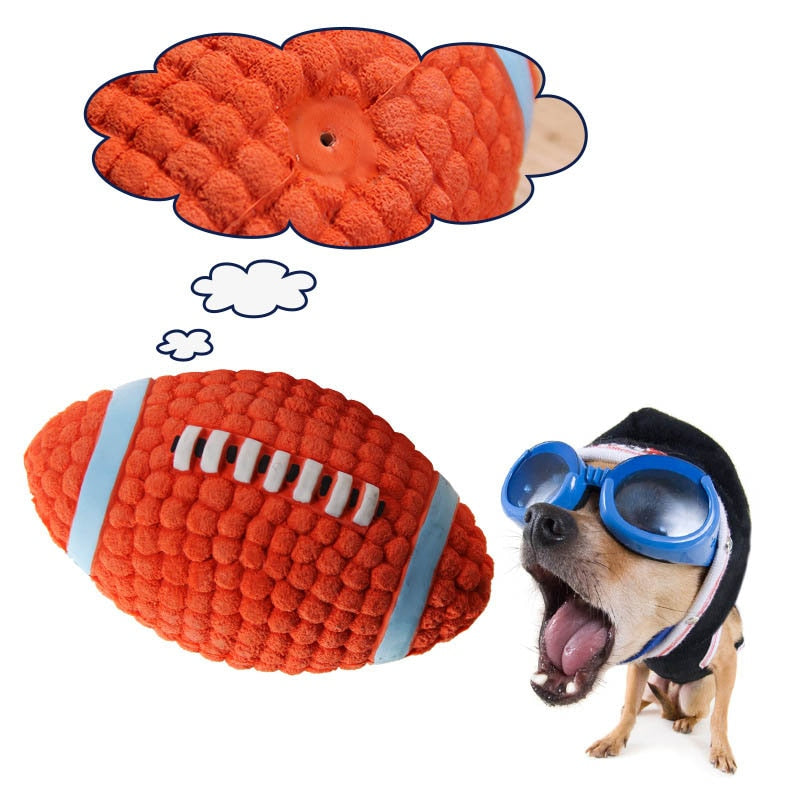 Neepet Latex Pet Ball Squeak Toys Cleaning Tooth Chew Voice Non-toxic Training Balls