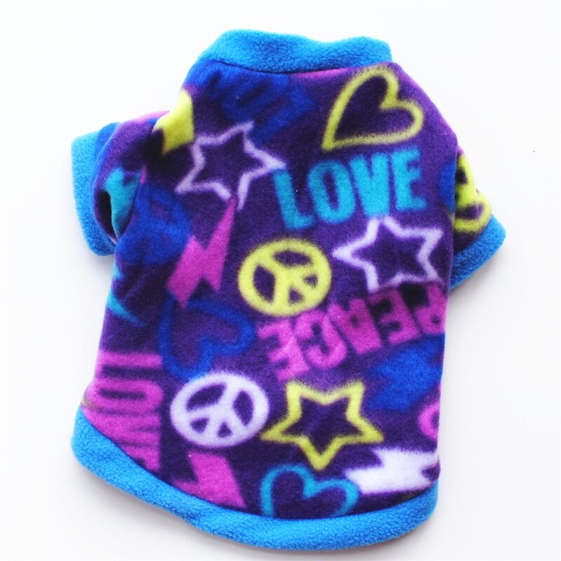 Neepet Warm Fleece Dog Clothes Puppy Skull Printed Coat Dogs Pullover