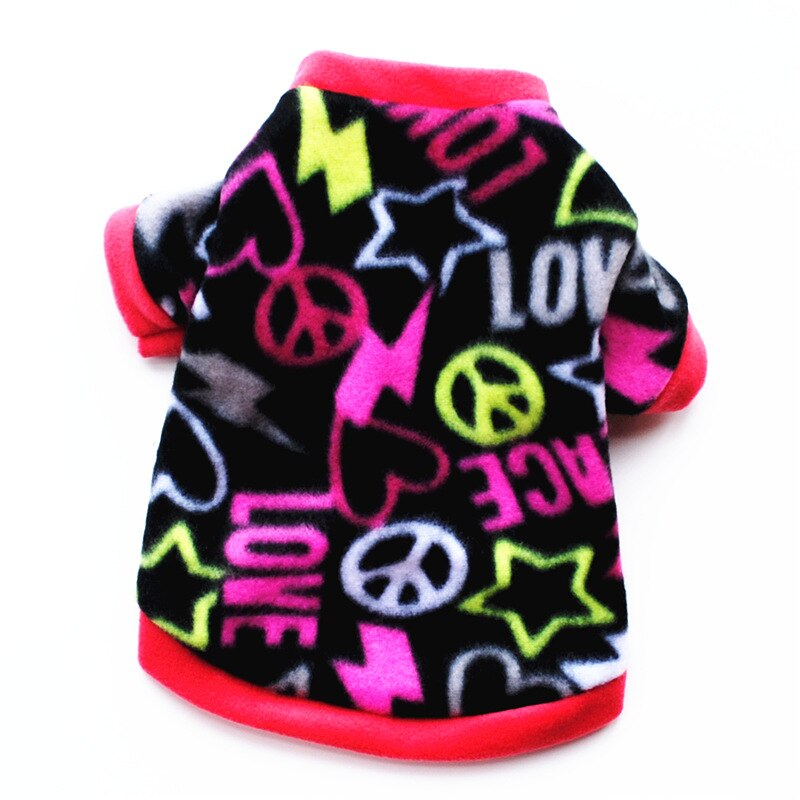 Neepet Warm Fleece Dog Clothes Puppy Skull Printed Coat Dogs Pullover