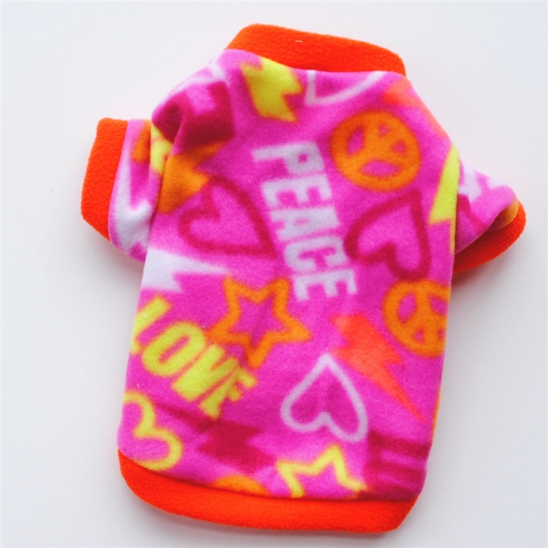 Neepet Warm Fleece Dog Clothes Puppy Skull Printed Coat Dogs Pullover