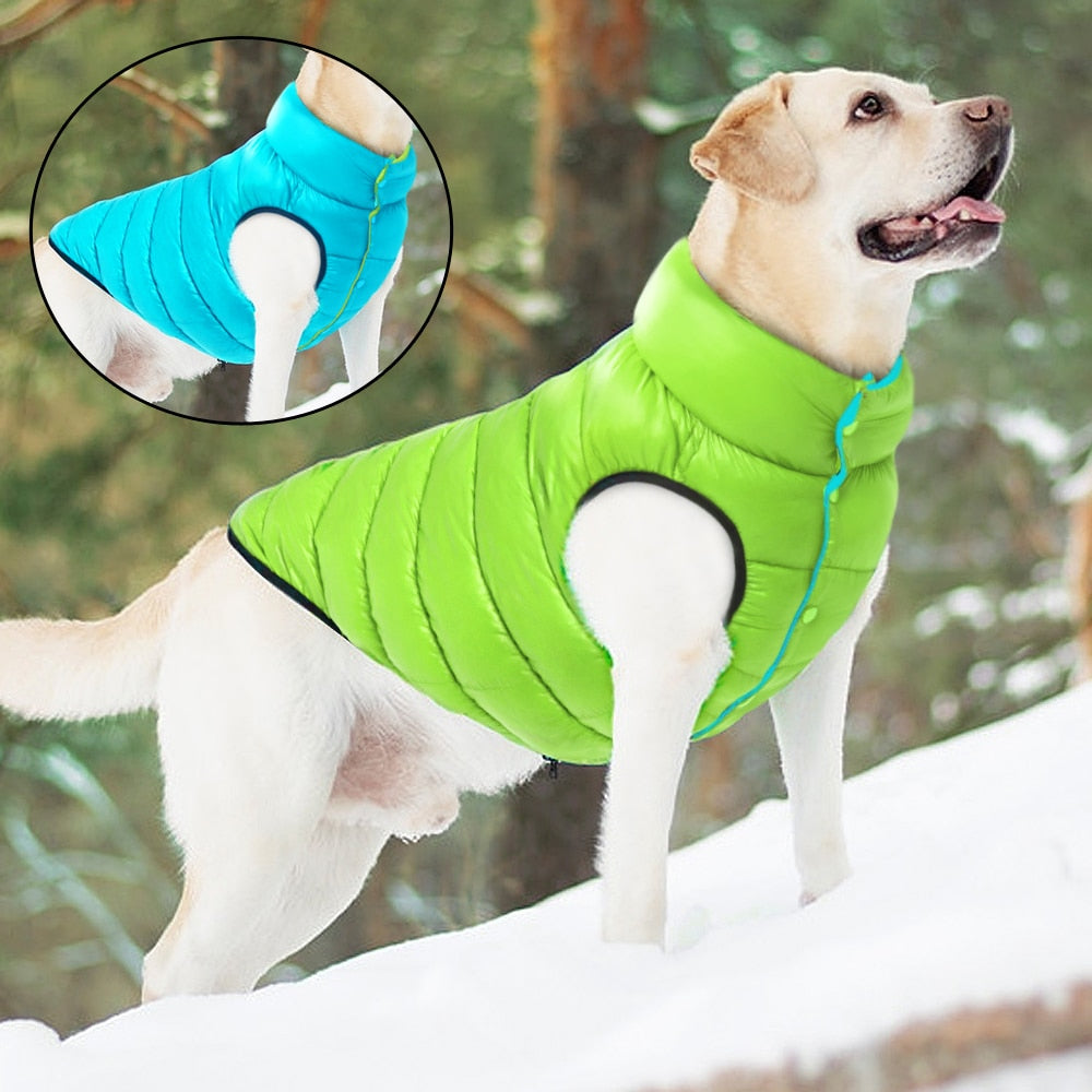 Neepet Dog Winter Vest Reversible Dogs Jacket 3 Layer Pet Coat Waterproof Outfit